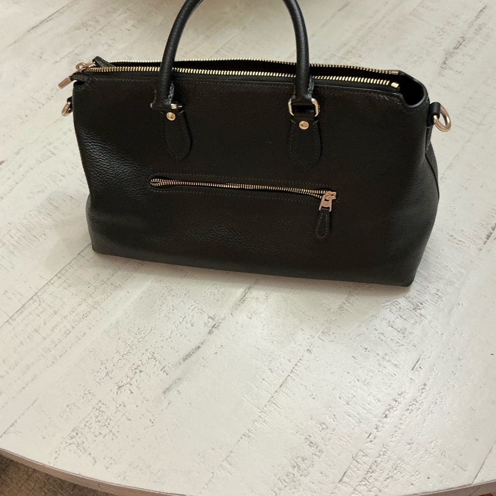 Coach Black Pebbled Leather Satchel